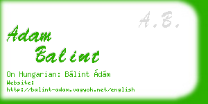 adam balint business card