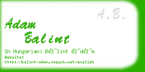 adam balint business card